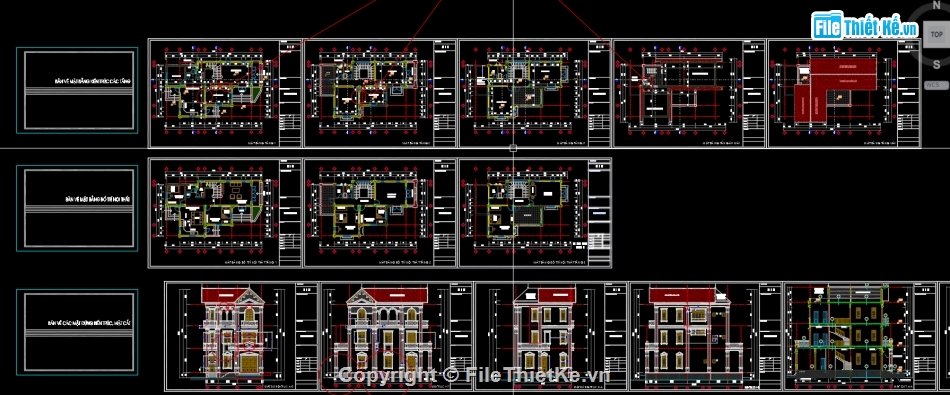 biệt thự 3 tầng dựng model su,biệt thự mái thái 17x9m,thiết kế biệt thự sang trọng,file sketchup thiết kế biệt thự,bản vẽ autocad,đầy đủ thiết kế