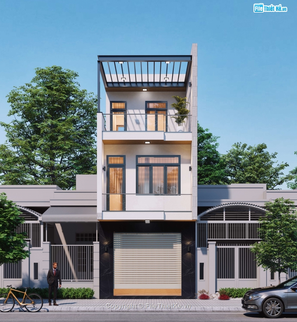 Full hồ sơ thiết kế,nhà 3 tầng,3 tầng,Bản vẽ nhà phố