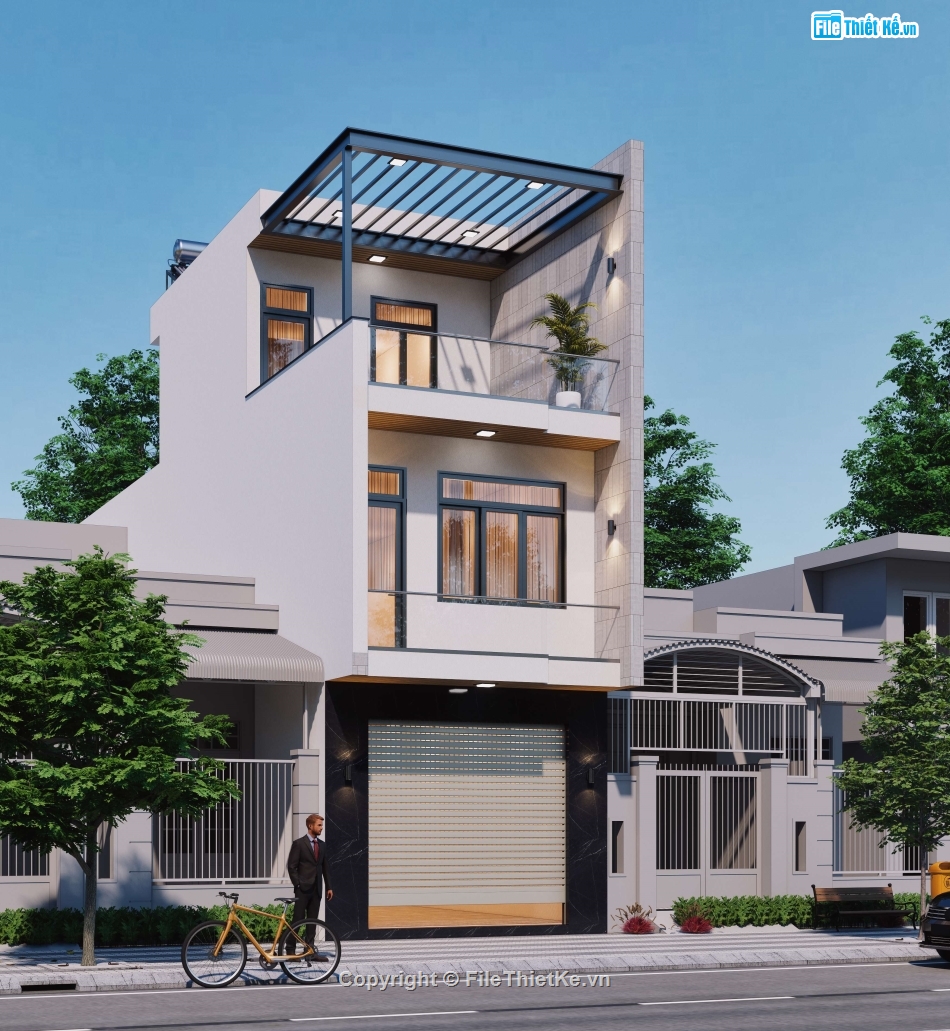 Full hồ sơ thiết kế,nhà 3 tầng,3 tầng,Bản vẽ nhà phố