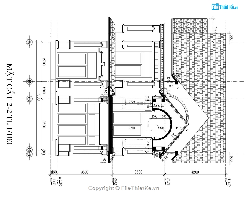 BIỆT THỰ FULL,hồ sơ thiết kế thi công,Full hồ sơ thiết kế (KT+KC+ME),nhà mái thái 6x17m,biệt thự mái thái,biệt thự