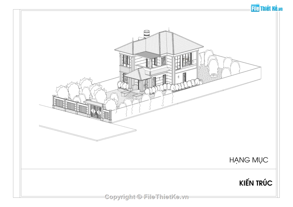 biệt thự 2 tầng,revit biệt thự 2 tầng,file revit biệt thự 2 tầng,biệt thự 2 tầng 9.2x12.4m