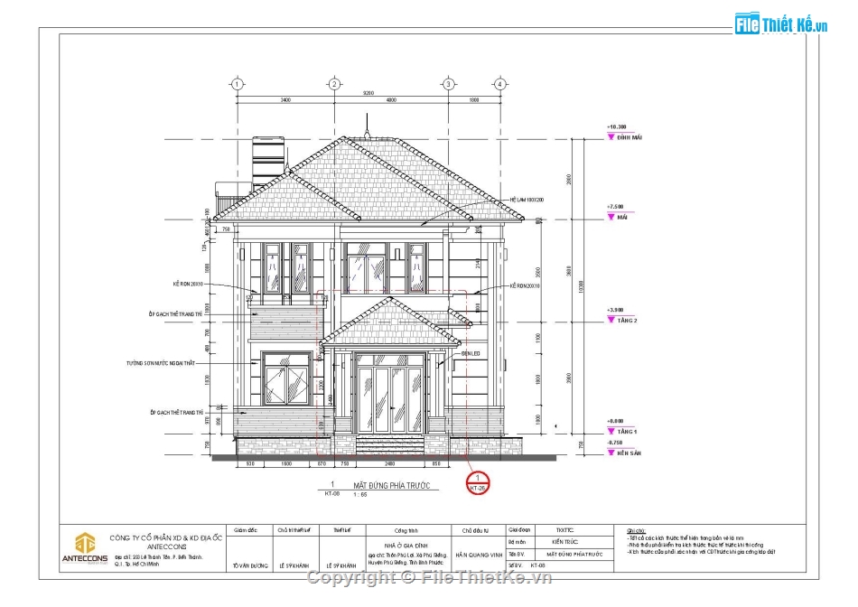 biệt thự 2 tầng,revit biệt thự 2 tầng,file revit biệt thự 2 tầng,biệt thự 2 tầng 9.2x12.4m