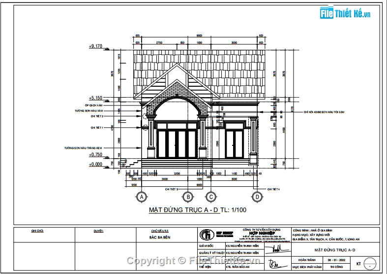 Biệt thự vườn 9x22.5m,File cad biệt thự vườn mái thái,bản vẽ biệt thự 1 tầng,biệt thự 1 tầng,Biệt thự vườn mái thái