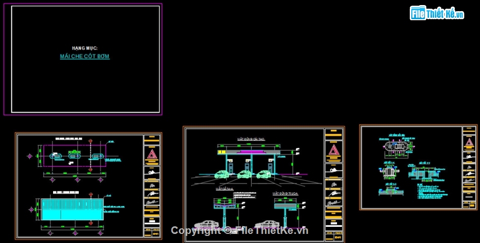 thiết kế cây xăng,dự toán cây xăng,Autocad thiết kế cây xăng,Thiết kế và dự toán cây xăng