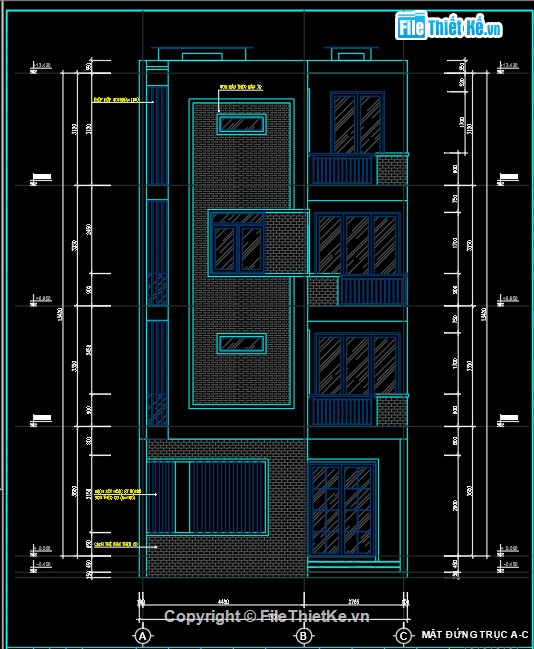 nhà 4 tầng,thiết kế nhà phố 4 tầng,bản vẽ nhà phố 4 tầng,mẫu nhà phố 4 tầng đẹp