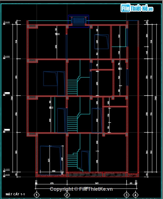 nhà 4 tầng,thiết kế nhà phố 4 tầng,bản vẽ nhà phố 4 tầng,mẫu nhà phố 4 tầng đẹp