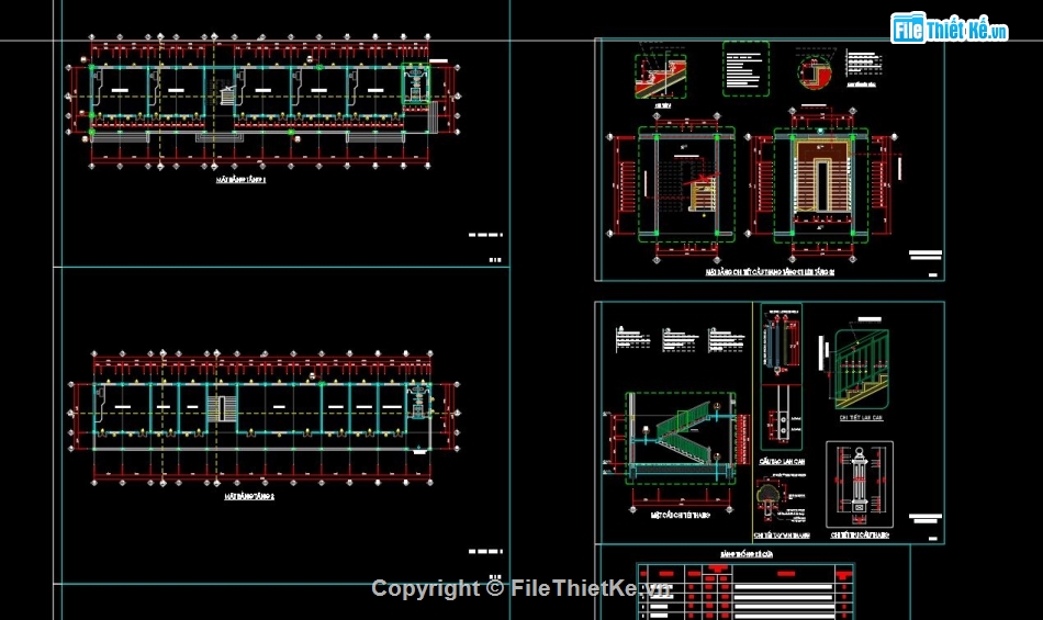 Autocad trường trung học,Trường học 2 tầng,Cad trường học 2 tầng,thiết kế trường học 2 tầng,bản vẽ trường học
