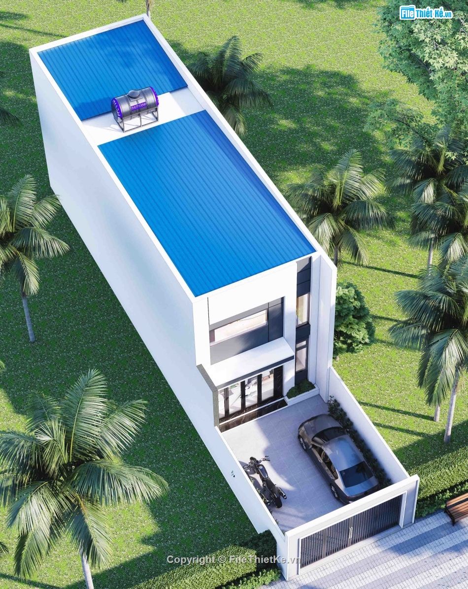 full hồ sơ nhà gác lững,nhà gác lững 5x14,nhà gác lững,nhà 1 tầng 1 lững