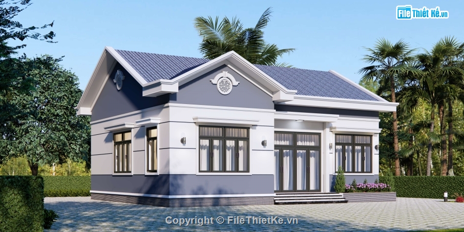Full hồ sơ thiết kế,nhà 1 tầng,hồ sơ thiết kế nhà,Biệt thự 1 tầng