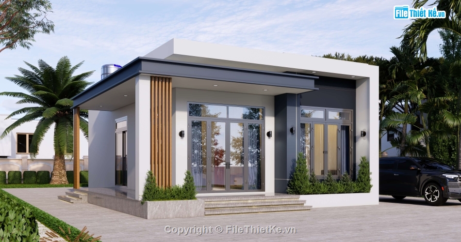 Full hồ sơ thiết kế,nhà cấp 4 7x12,nhà 1 tầng 7x12,nhà cấp 4