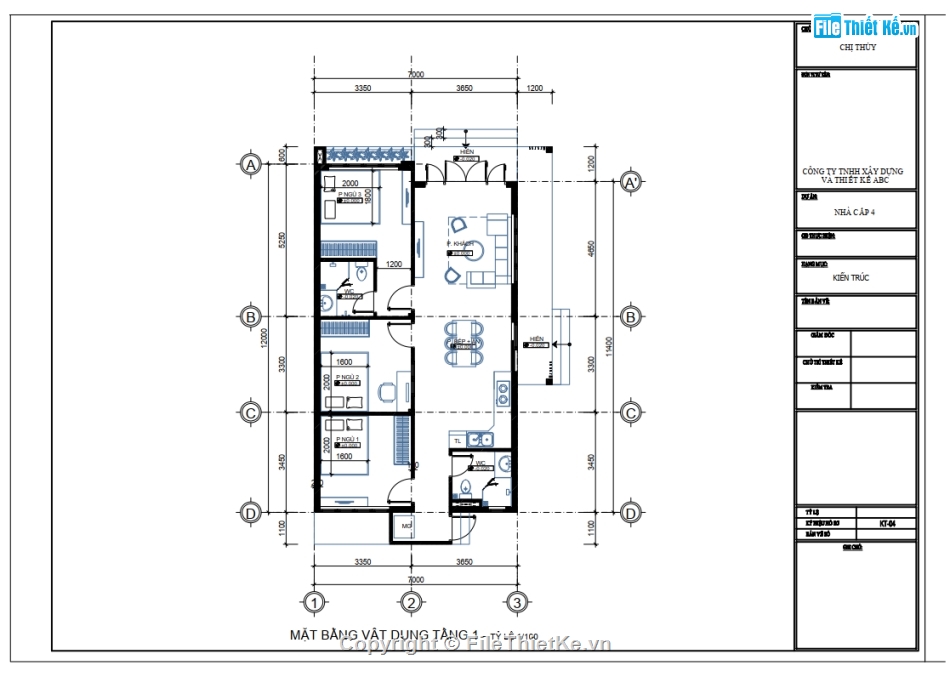Full hồ sơ thiết kế,nhà cấp 4 7x12,nhà 1 tầng 7x12,nhà cấp 4