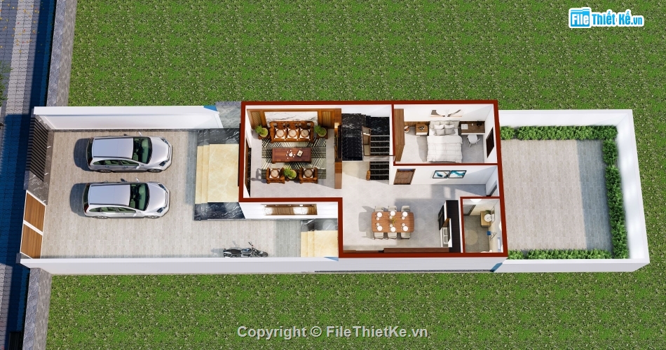 nhà 2 tầng mái nhật 8x13.1m,nhà 2 tầng,full hồ sơ nhà 8x13.1m