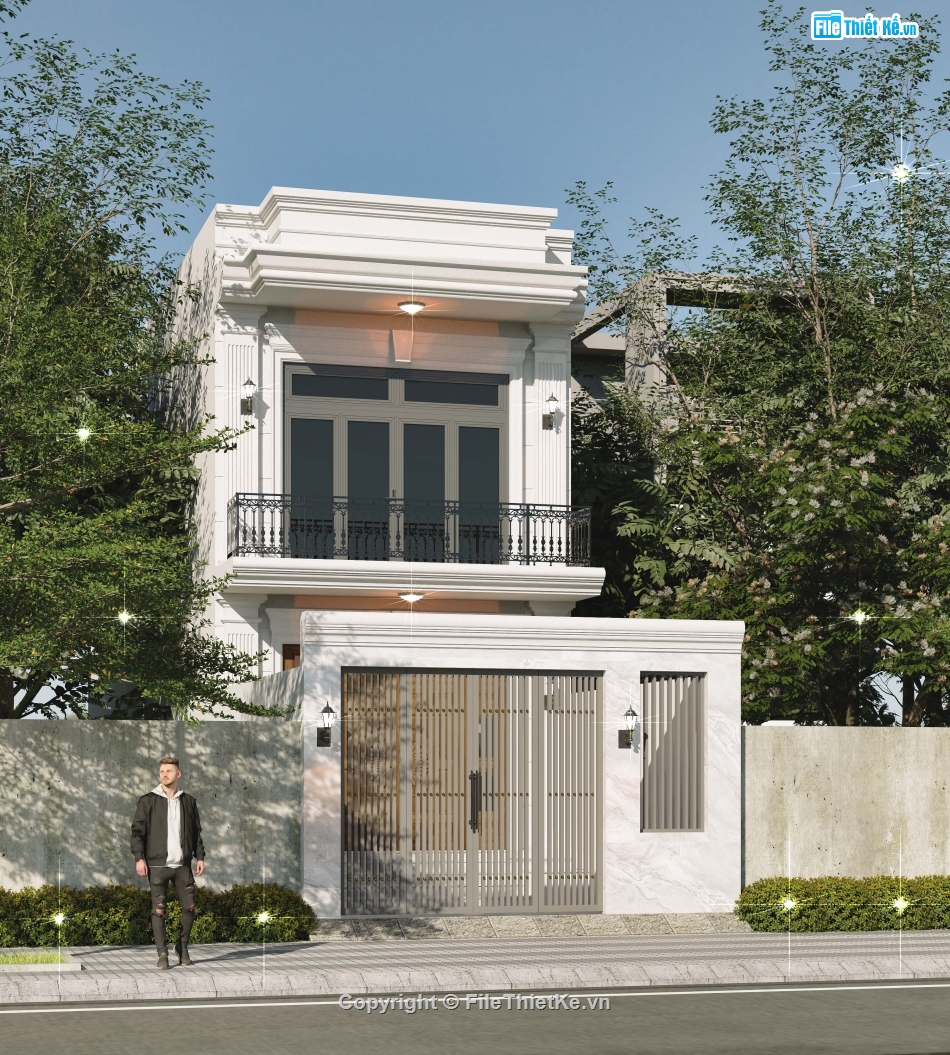 nhà 2 tầng,file cad nhà 2 tầng,nhà phố 2 tầng,cad nhà phố 2 tầng