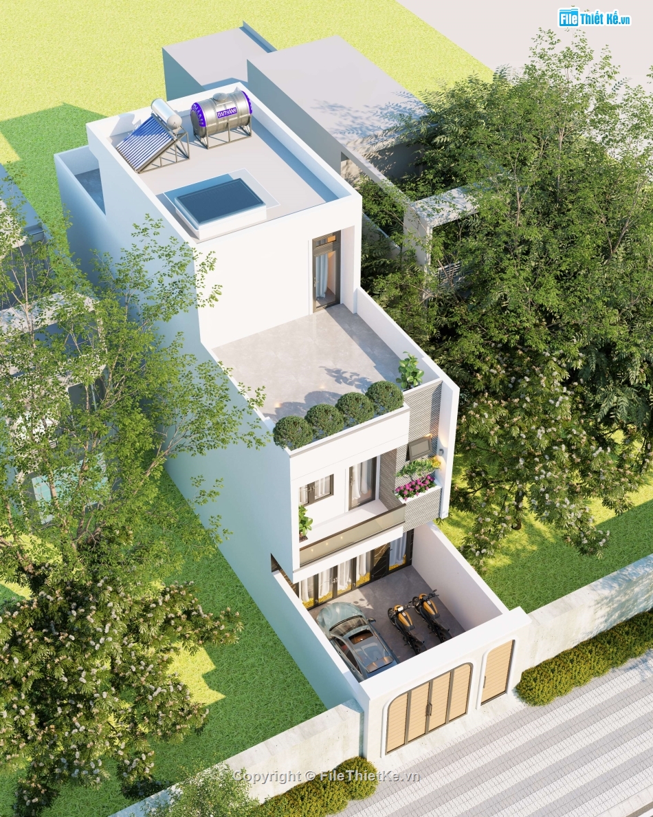 nhà 5x15m,nhà phố 2.5 tầng,cad nhà phố 2.5 tầng