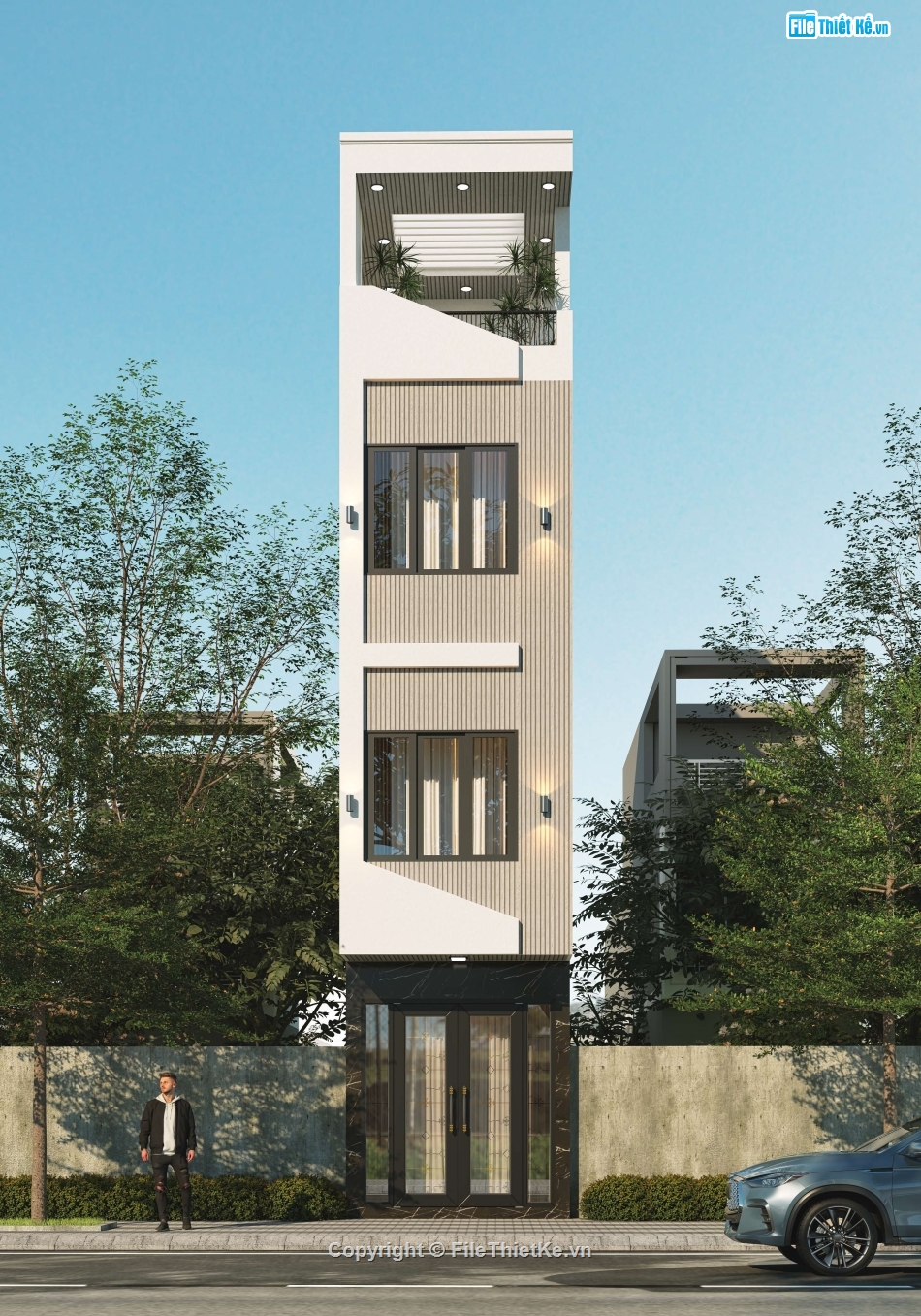 full hồ sơ nhà 4 tầng 3x9m,nhà 4 tầng 3x9m,file cad nhà phố 4 tầng,cad nhà phố 4 tầng