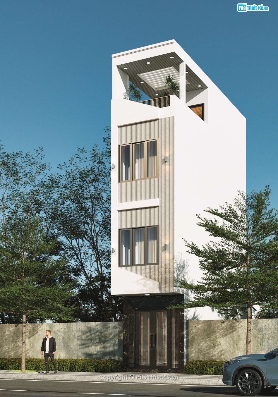 full hồ sơ nhà 4 tầng 3x9m,nhà 4 tầng 3x9m,file cad nhà phố 4 tầng,cad nhà phố 4 tầng