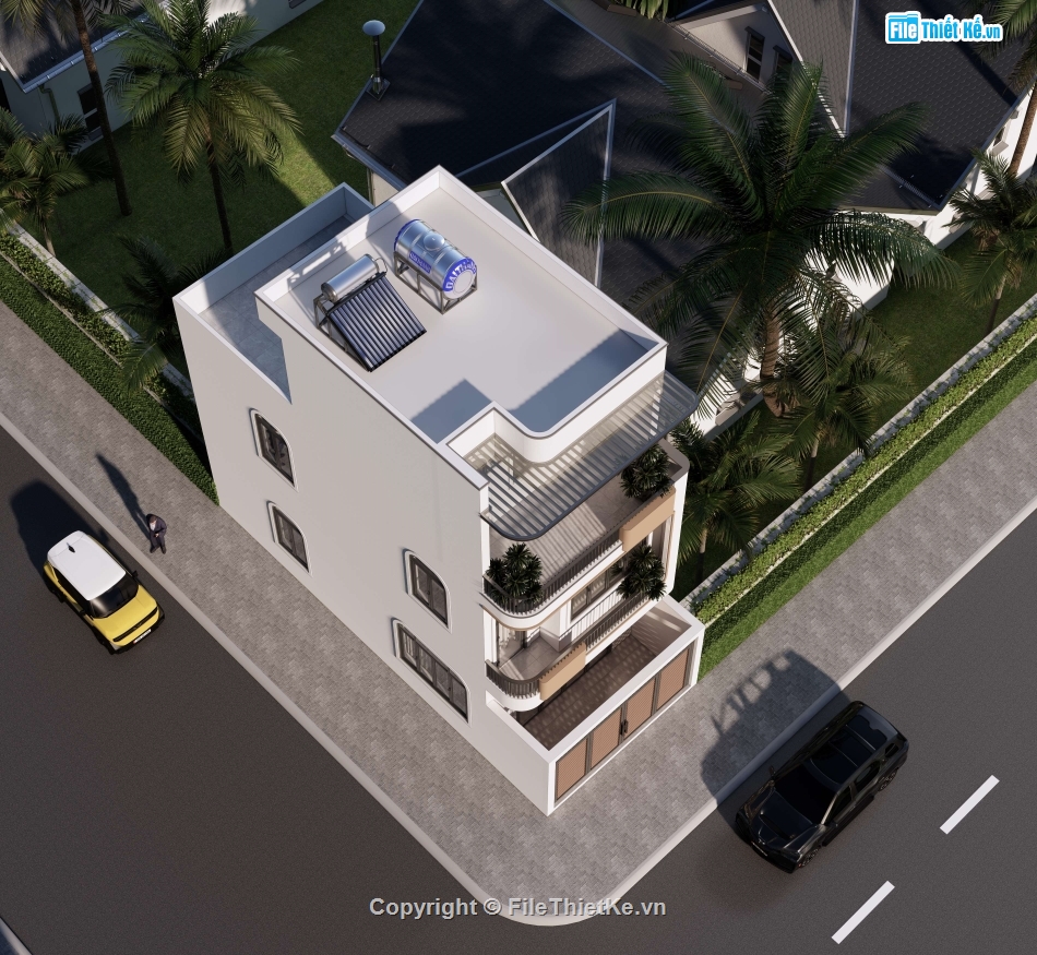 Full hồ sơ thiết kế 2 tầng 5x12m,bản vẽ nhà 2 tầng 5x12m,nhà 5x12