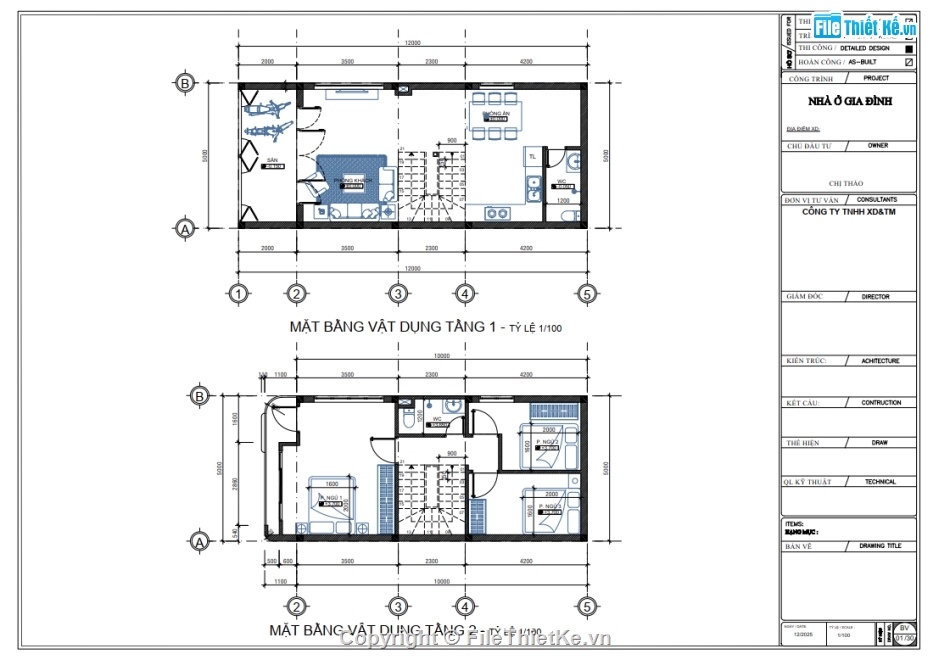 Full hồ sơ thiết kế 2 tầng 5x12m,bản vẽ nhà 2 tầng 5x12m,nhà 5x12