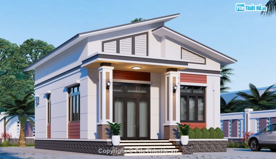 Full,thiết kế nhà cấp 4,nhà kích thước 8 x 12m,nhà cấp 4,12m,hồ sơ thiết kế nhà
