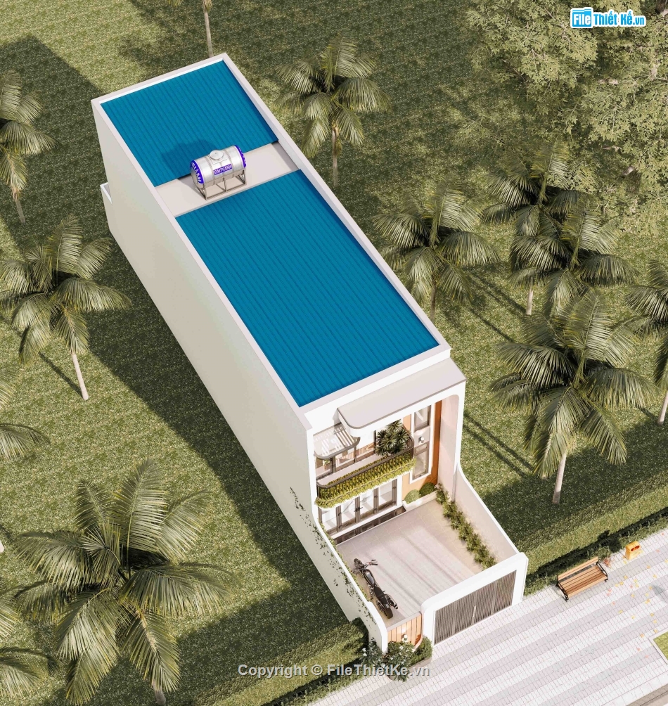 full thiết kế nhà gác lững 5x14,nhà gác lững 5x14,hồ sơ thi công nhà gác lững 5x14m