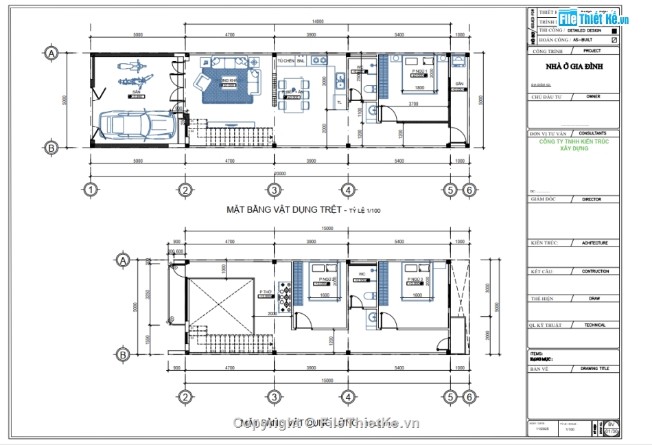 full thiết kế nhà gác lững 5x14,nhà gác lững 5x14,hồ sơ thi công nhà gác lững 5x14m