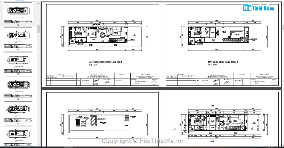 nhà gác lửng kích thước 5x14m,File cad nhà gác lửng,Thiết kế nhà gác lửng