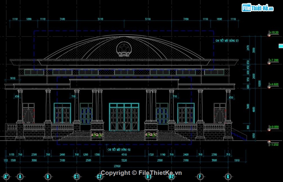 Full hồ sơ thiết kế,thiết kế nhà hội trường,autocad nhà hội trường,Cad thiết kế nhà hội trường,kiến trúc,kết cấu