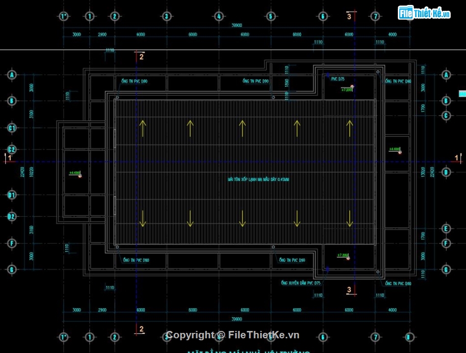 Full hồ sơ thiết kế,thiết kế nhà hội trường,autocad nhà hội trường,Cad thiết kế nhà hội trường,kiến trúc,kết cấu