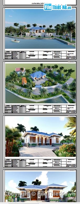 biệt thự nhà vườn,nhà 1 tầng mái nhật,nhà mái nhật1 tầng revit,biệt thự sân vườn