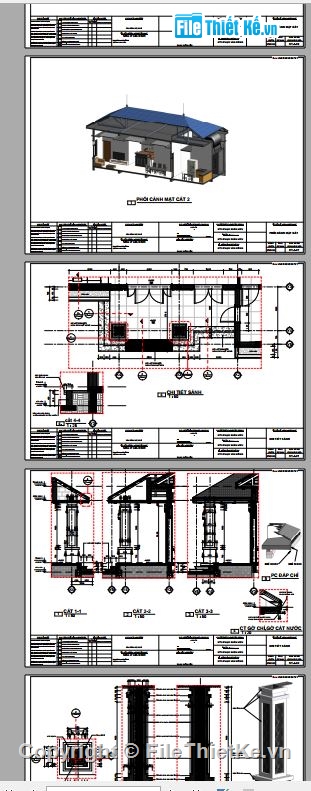 biệt thự nhà vườn,nhà 1 tầng mái nhật,nhà mái nhật1 tầng revit,biệt thự sân vườn