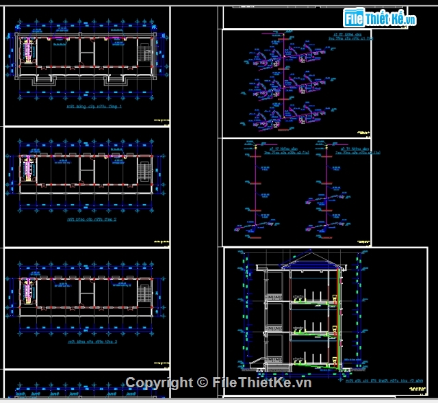 trường trung học cơ sở,trường học 3 tầng,trường học,thi công trường học,bản vẽ trường học,đường nước trường học