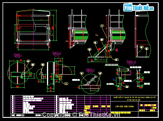 Full hồ sơ thiết kế xe tải,Thiết kế xe tải Iszuzu 5 tấn,Autocad thiết kế xe tải,Cad thiết kế xe Isuzu 5 tấn