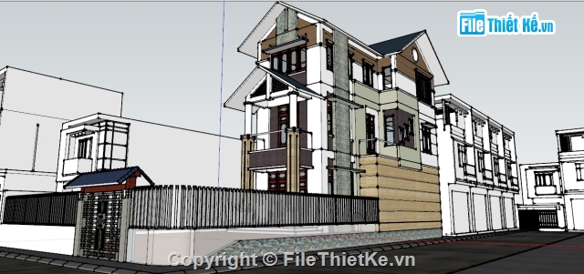 kiến trúc biệt thự 3 tầng,điện nước biệt thự,kết cấu biệt thự,biệt thự phố 3 tầng 5.48x12.3m