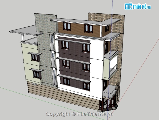 nhà phố 2 mặt tiền,nhà 2 mặt tiền,kiến trúc 5 tầng,nhà phố 5 tầng,bản vẽ nhà phố 5x18m