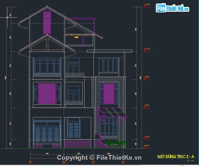 biệt thự 4 tầng,Kiến trúc Biệt thự 4 tầng,nhà 4 tầng,nhà phố 4 tầng,4 tầng