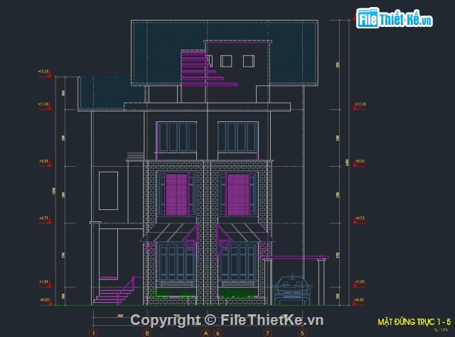 biệt thự 4 tầng,Kiến trúc Biệt thự 4 tầng,nhà 4 tầng,nhà phố 4 tầng,4 tầng