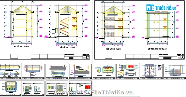 trường học,bản vẽ trường học,trường học 4 tầng,trường học 3 tầng