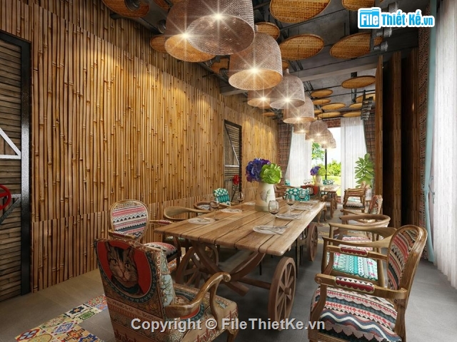 nhà ăn,nhà hàng,Mẫu nhà hàng,phòng ăn
