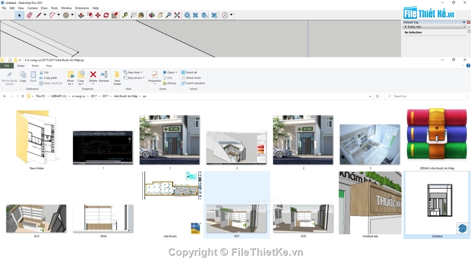 hiệu thuốc,model 3d,model sketchup kiot