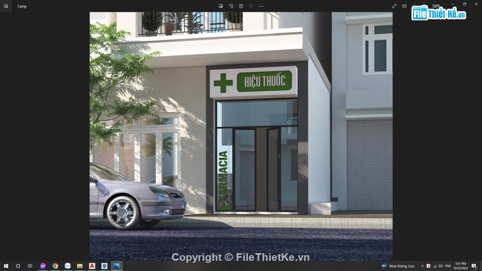 hiệu thuốc,model 3d,model sketchup kiot