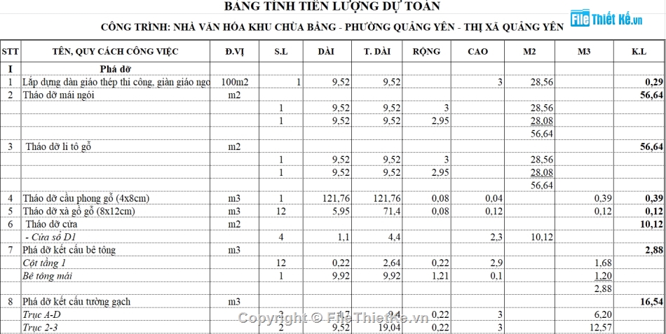 Nhà văn hóa 9.35x17.32m,Bản vẽ nhà văn hóa Chùa Bằng,bộ bản vẽ nhà văn hóa,mẫu nhà văn hóa