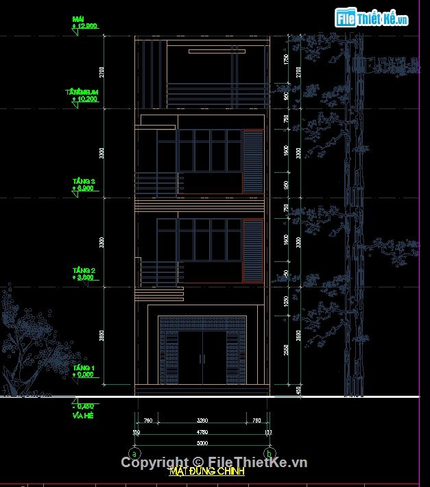 full thiết kế nhà1 kt:8.9mx5m,thiết kế nhà 2 xẹo 4 tầng,Bộ thiết kế 2 nhà dân 4 tầng có gara