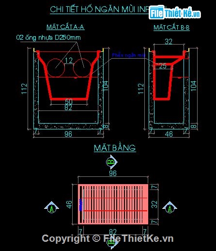 đường rộng 6 m,cấp thoát nước đường phố,bản vẽ cấp thoát nước,bản vẽ thiết kế đường