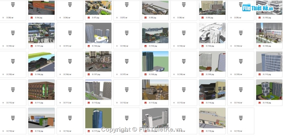 File sketchup nhà ở văn phòng,File sketchup trung tâm thương mại,File SU Trung tâm thương mại,File su nhà ở văn phòng