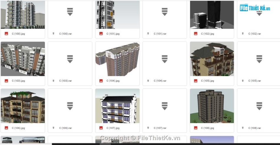thư viện sketchup chung cư,Trọn bộ sketchup chung cư,Thư viện sketchup chung cư văn phòng,Thư viện chung cư văn phòng sketchup