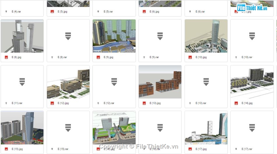 Sketchup quần thể kiến trúc,Tổng hợp sketchup Building Complex,Model 17 mẫu su Building Complex,File Su 17 mẫu Building Complex,File sketchup quần thể kiến trúc