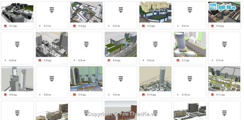 Sketchup quần thể kiến trúc,Tổng hợp sketchup Building Complex,Model 17 mẫu su Building Complex,File Su 17 mẫu Building Complex,File sketchup quần thể kiến trúc