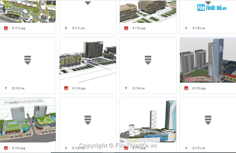 Sketchup quần thể kiến trúc,Tổng hợp sketchup Building Complex,Model 17 mẫu su Building Complex,File Su 17 mẫu Building Complex,File sketchup quần thể kiến trúc