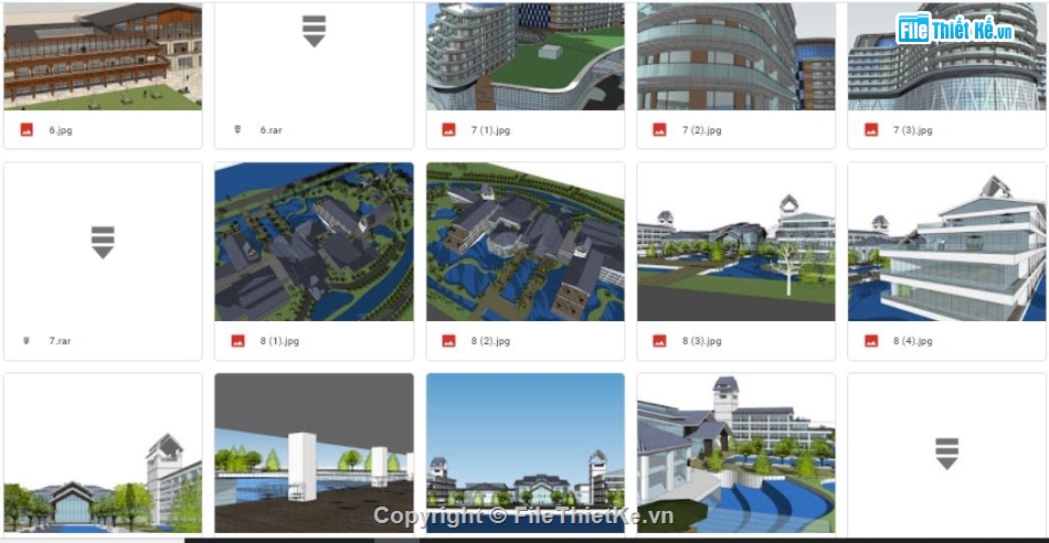 Sketchup Resort,Sketchup khách sạn,Sketchup Khách sạn và Resort,File sketchup Khách sạn và Resort,Tổng hợp sketchup Khách sạn và Resort