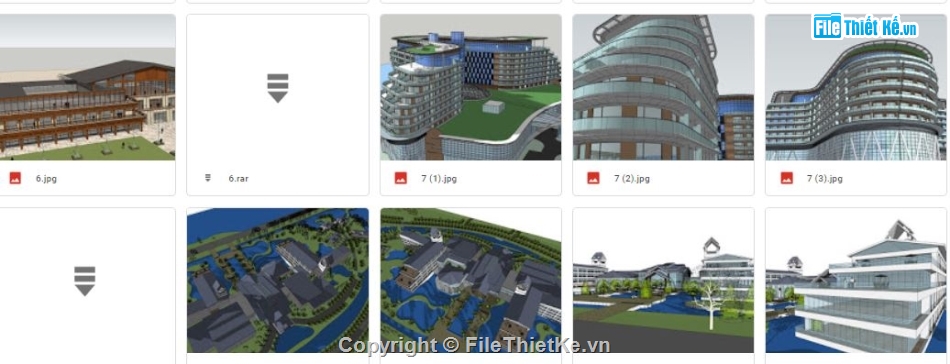 Sketchup Resort,Sketchup khách sạn,Sketchup Khách sạn và Resort,File sketchup Khách sạn và Resort,Tổng hợp sketchup Khách sạn và Resort